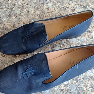 Ralph Lauren Women's Signature Navy Slipon Loafer Size 10B